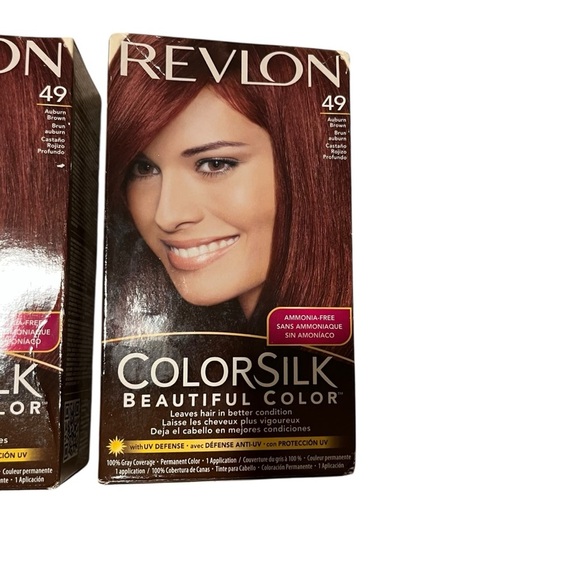 Revlon ColorSilk Hair Dye 49 Auburn Brown. 3 sealed boxes new lot - Picture 3 of 3
